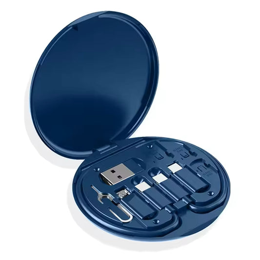 6 In 1 Circle Box Multifunction Usb Charging Adapter Cable Kit Travel Adapter Kit For Traveling