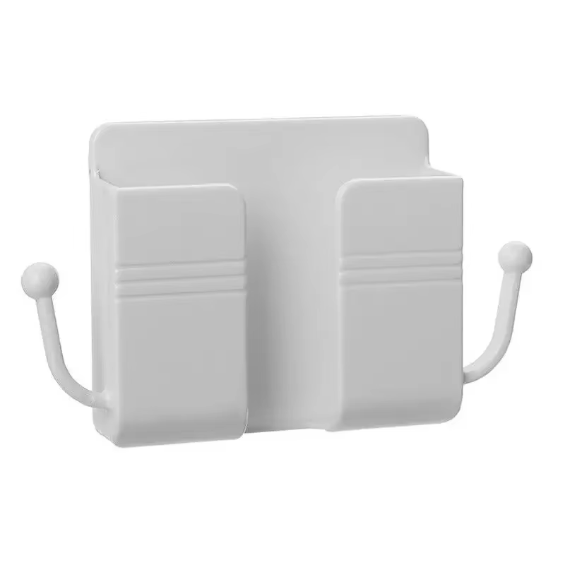 Multi-Function Wall-mounted Cell Holder Remote Controller Storage Hanger Plastic Mobile Phone