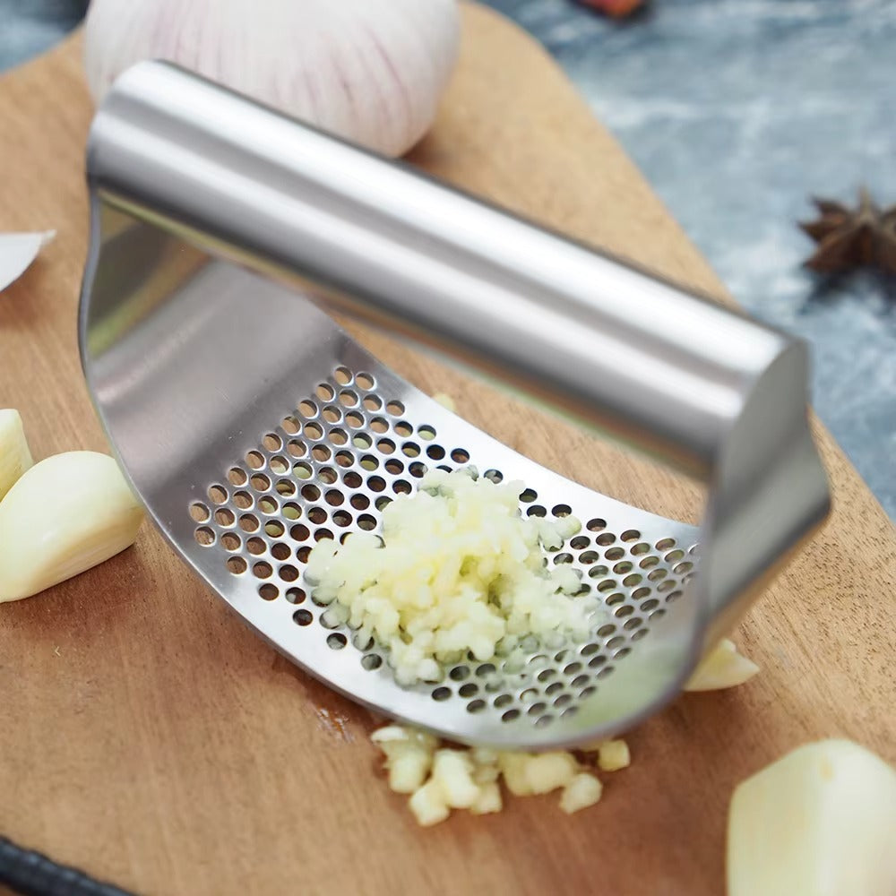 Garlic Press Rocker Stainless Steel, Garlic Mincer Tool