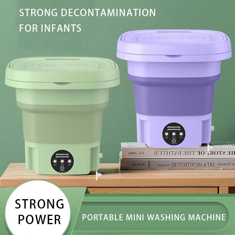 Household Small Folding Portable Washing Machine Student Dormitory Underwear Socks Mini Washing Machine Portable Laundry Bucket