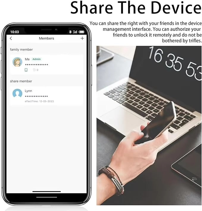 IP67 Waterproof USB Rechargeable Security Smart Fingerprint Padlock