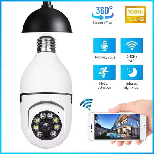 Built-in Microphone Bulb Camera Waterproof Ip67 Camera De Surveillence Smart Home Security E27