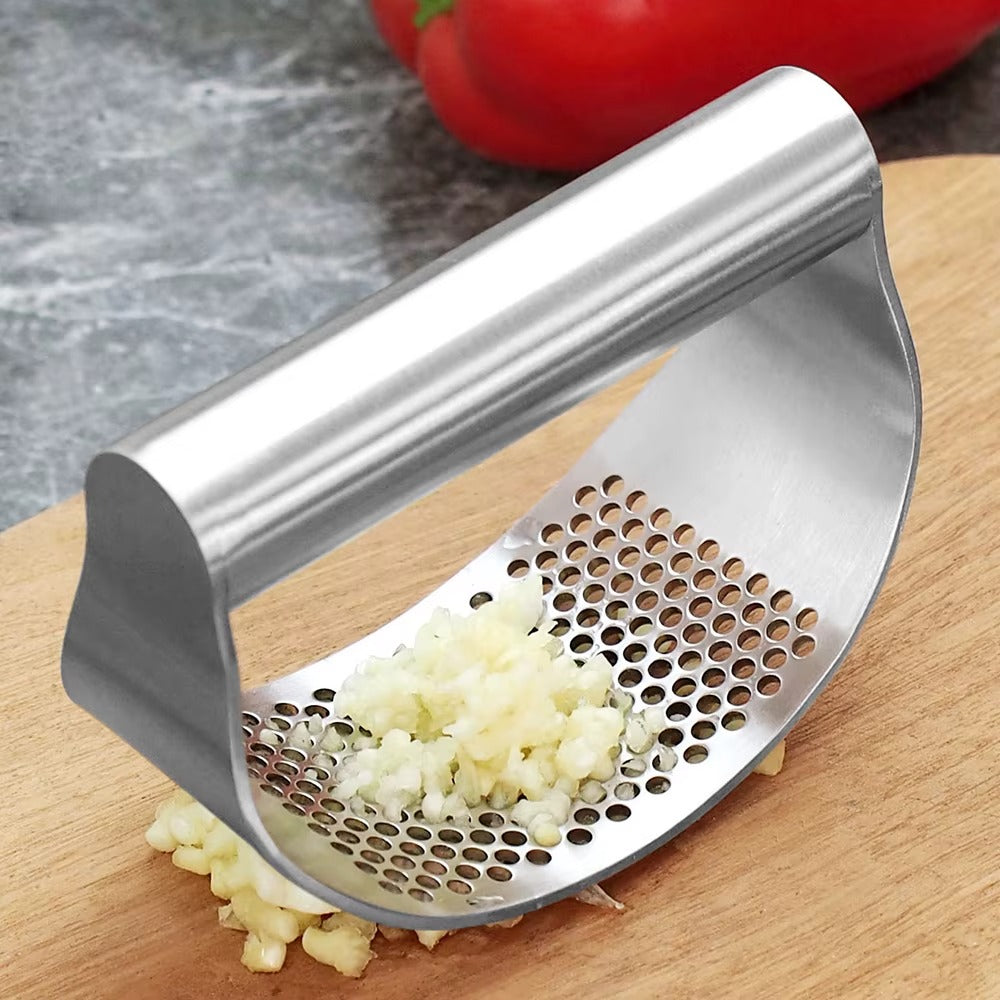 Garlic Press Rocker Stainless Steel, Garlic Mincer Tool
