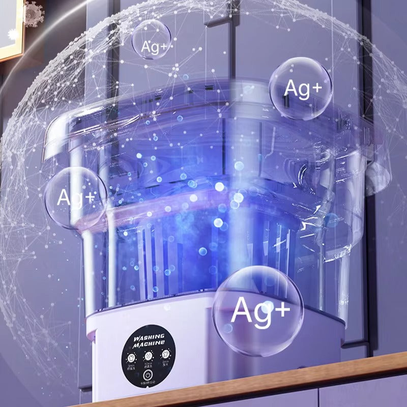 Household Small Folding Portable Washing Machine Student Dormitory Underwear Socks Mini Washing Machine Portable Laundry Bucket